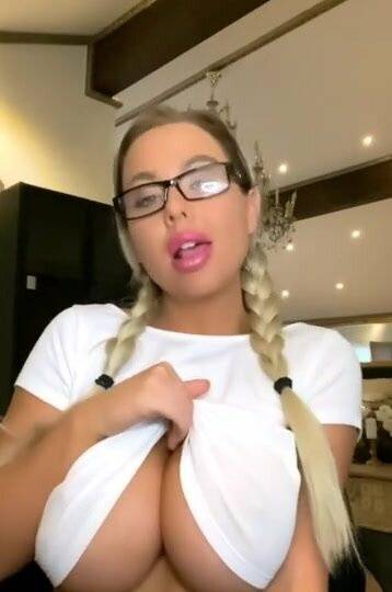 Hot secretary with huge tits gives you Swedish JOI on fanatvideos.com